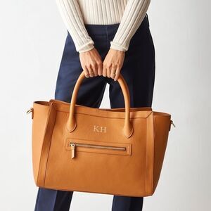 Mark and Graham Zoe Leather tote Bag Work tote Camel
